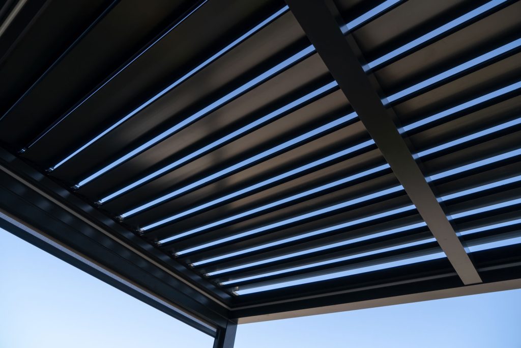 Pergola awning in the sunshine photo